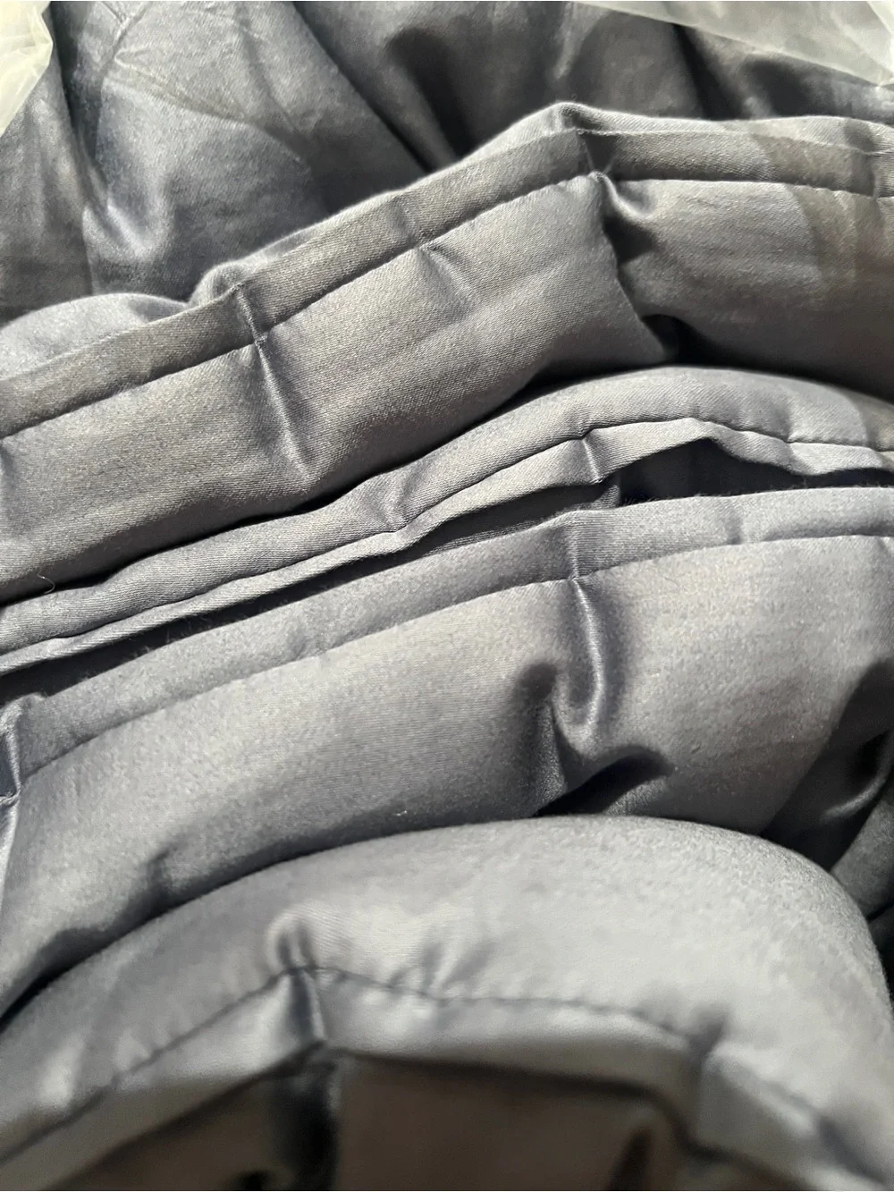 Organic Cotton Sateen Comforter in Mineral